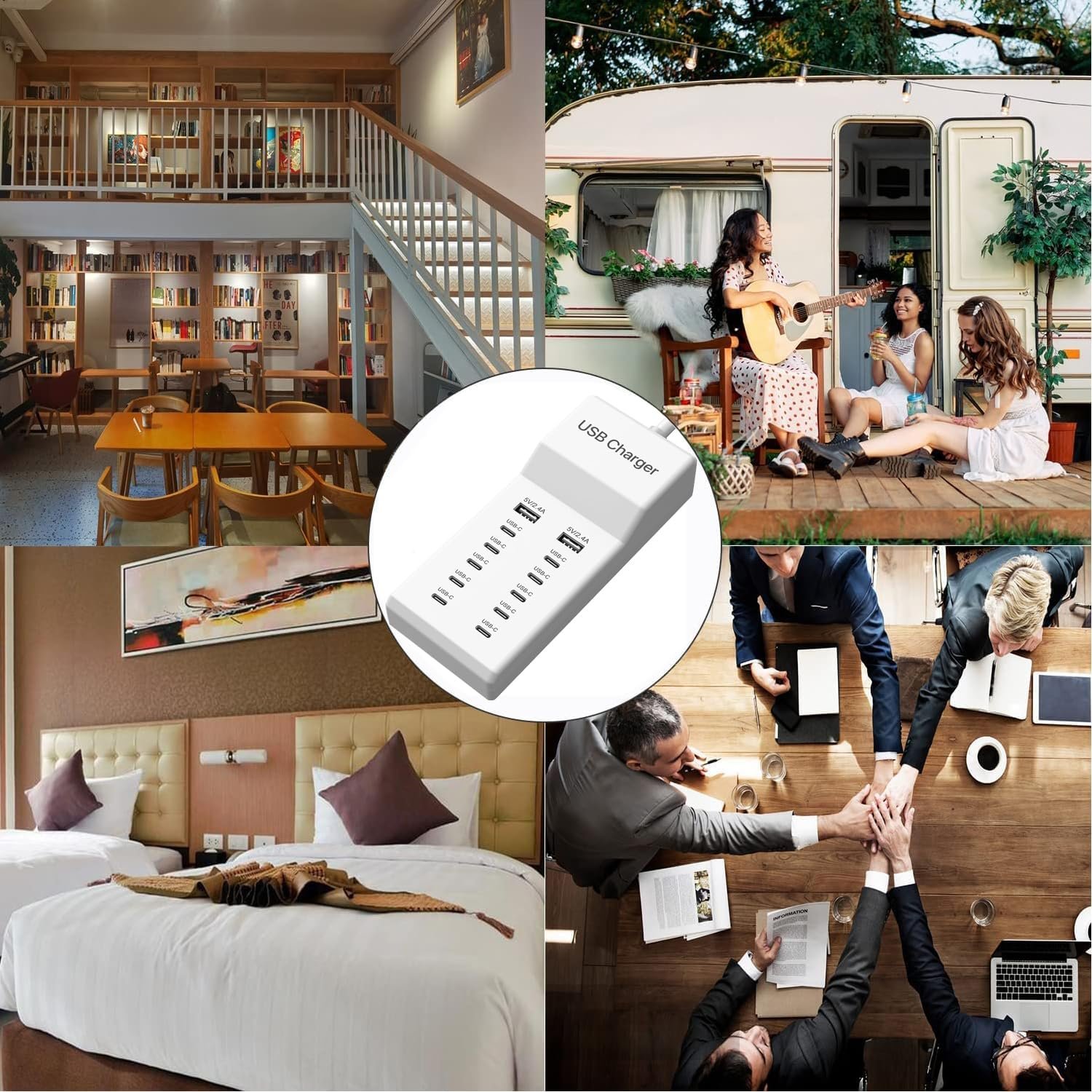 multi port fast charging station (usb charging hub)